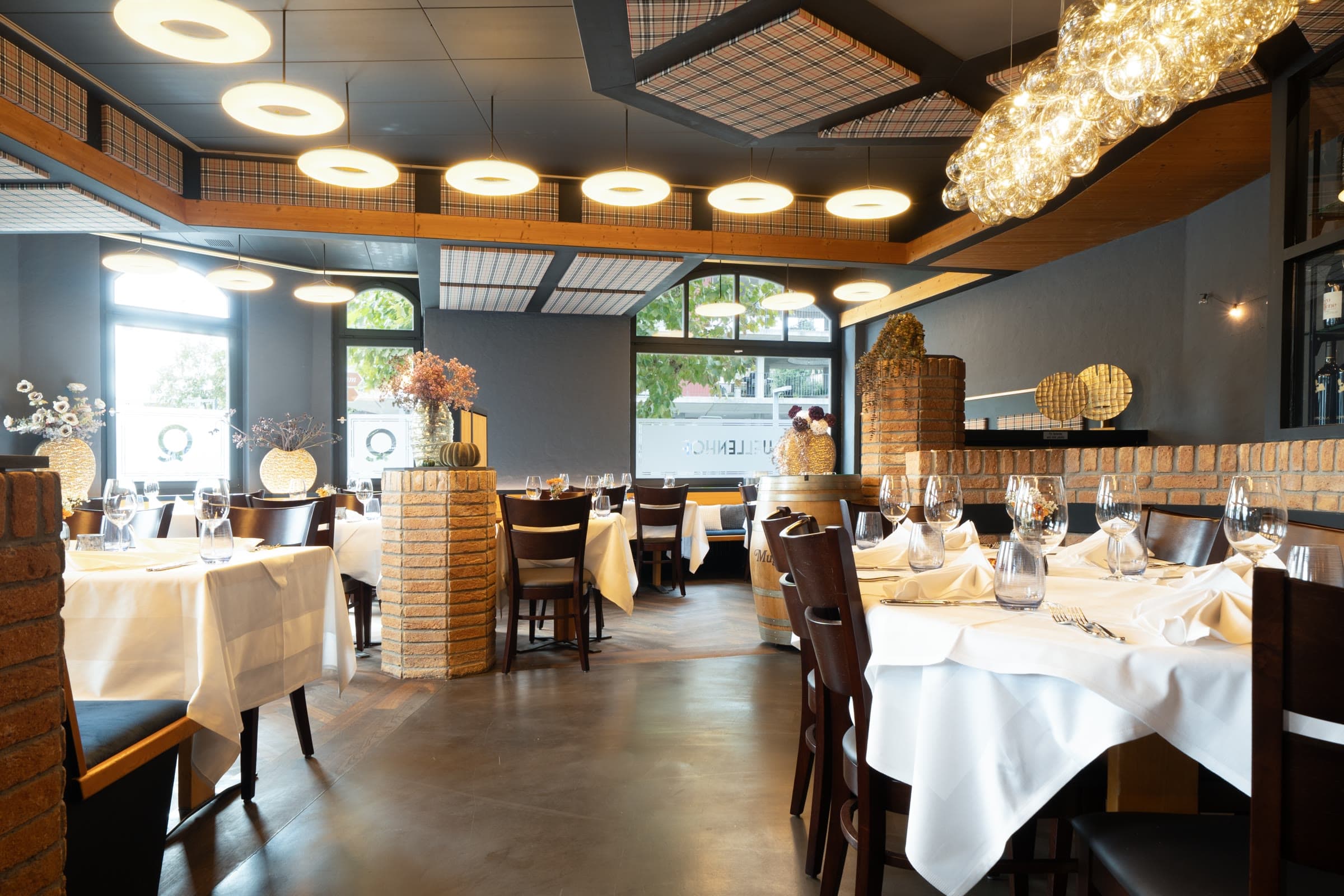 The dining room looking towards the copper bar